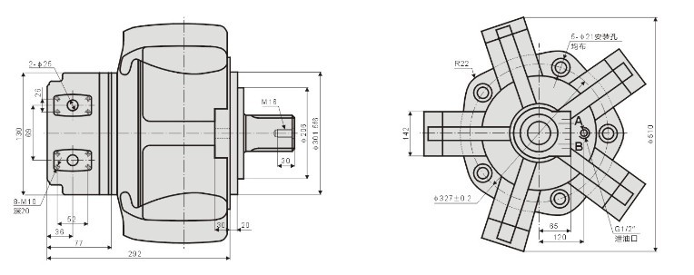 YLM16外五星液壓馬達